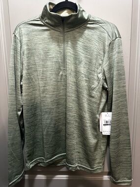 Spyder Size S Spruce Green 1/4 Zip Performance Shirt NWT